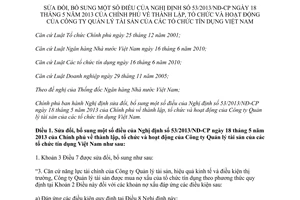 Nghị định 34/2015/NĐ-CP sửa đổi Nghị định số 53/2013/NĐ-CP