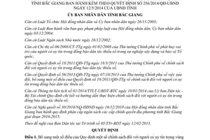 Quyết định 85/2015/QĐ-UBND bổ sung chính sách người uy tín dân tộc thiểu số Bắc Giang 256/2014/QĐ-UBND