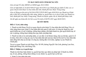 Quyết định 584/QĐ-UBND 2015 chức năng cơ cấu tổ chức của Thanh tra tỉnh Hưng Yên