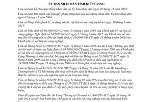 Quyết định số 13/2015/QĐ-UBND quản lý vật liệu nổ công nghiệp Kiên Giang