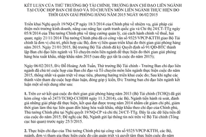 Thông báo 1795/TB-TCHQ kết luận của Thứ trưởng về thực hiện đo thời gian giải phóng hàng 2015