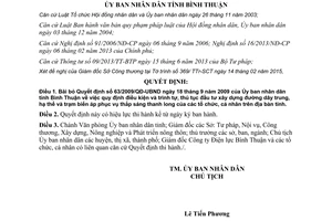 Quyết định 700/QĐ-UBND 2015 bãi bỏ Quyết định số 63/2009/QĐ-UBND Bình Thuận