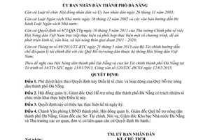 Quyết định 1325/QĐ-UBND 2015 phê duyệt Điều lệ tổ chức hoạt động của Quỹ Hỗ trợ nông dân Đà Nẵng