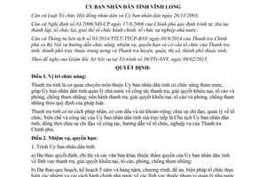 Quyết định 07/2015/QĐ-UBND chức năng nhiệm vụ quyền hạn cơ cấu tổ chức Thanh tra tỉnh Vĩnh Long