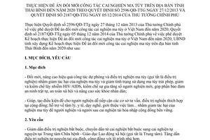 Kế hoạch 12/KH-UBND 2015 đổi mới công tác cai nghiện ma túy tỉnh Thái Bình