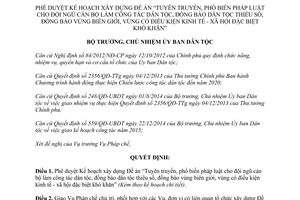 Quyết định 107/QĐ-UBDT 2015 Tuyên truyền phổ biến pháp luật cán bộ làm công tác dân tộc đồng bào