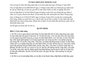 Quyết định 05/2015/QĐ-UBND chức năng nhiệm vụ quyền hạn cơ cấu tổ chức Sở Nội vụ Hà Nam