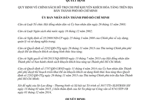 Quyết định 14/2015/QĐ-UBND hỗ trợ chi phí khuyến khích hỏa táng Hồ Chí Minh