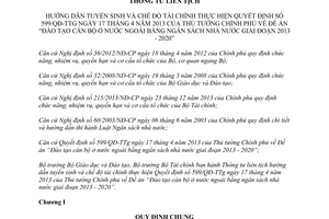 Thông tư liên tịch 05/2015/TTLT-BGDĐT-BTC tuyển sinh chế độ tài chính theo Quyết định số 599/QĐ-TTg