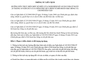 Thông tư liên tịch 04/2015/TTLT-BGDĐT-BTC hướng dẫn Nghị định 143/2013/NĐ-CP