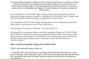 Thông tư 03/2015/TT-BNV sửa đổi Thông tư 13/2010/TT-BNV tuyển dụng nâng ngạch công chức