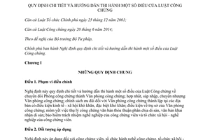 Nghị định 29/2015/NĐ-CP hướng dẫn Luật Công chứng