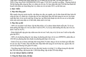 Kế hoạch 31/KH-UBND hoạt động công tác Bảo vệ chăm sóc trẻ em 2015 Yên Bái