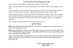 Quyết định 03/2015/QĐ-UBND chức năng nhiệm vụ quyền hạn cơ cấu tổ chức của Thanh tra Quảng Trị