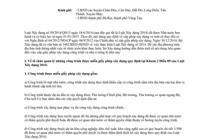 Công văn 303/SXD-KTQH 2015 cấp phép xây dựng công trình nhà riêng lẻ Bà Rịa Vũng Tàu