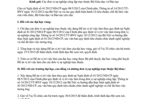 Công văn 960/BGDĐT-TCCB 2015 xây dựng Đề án vị trí việc làm xác định số lượng người làm việc 2016