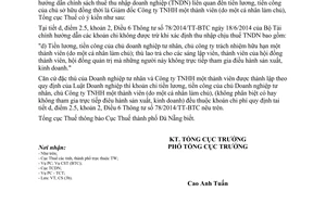 Công văn 727/TCT-CS 2015 chính sách thuế thu nhập doanh nghiệp