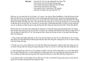 Công văn 1500/BYT-DP triển khai điểm tiêm vắc xin tiêm chủng mở rộng tại cơ sở tiêm chủng dịch vụ 2015