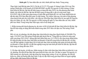 Công văn 770/BTNMT-TCQLĐĐ 2015 đôn đốc thực hiện kiểm kê đất đai lập bản đồ hiện trạng sử dụng đất