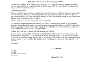 Công văn 656/QLCL-CL2 2015 chứng nhận hữu cơ đào tạo thanh tra viên theo tiêu chuẩn Châu Âu