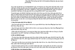 Công văn 428/BHXH-PT 2015 giao dịch hồ sơ điện tử kê khai bảo hiểm xã hội bảo hiểm y tế Hà Nội