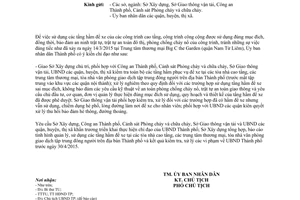 Công văn 1825/UBND-XDGT 2015 kiểm tra các tầng hầm để xe trong tòa nhà công cộng Hà Nội