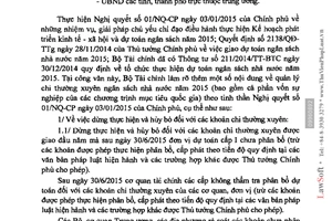 Công văn 3695/BTC-HCSN thực hiện nhiệm vụ chi thường xuyên ngân sách nhà nước 2015
