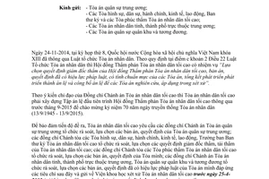 Công văn 53/TANDTC-KHXX 2015 rà soát lựa chọn các bản án quyết định Tòa án làm án lệ