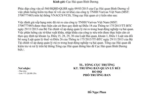 Công văn 2500/TCHQ-QLRR 2015 vướng mắc phân luồng tờ khai