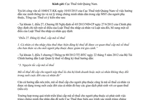 Công văn 1054/TCT-TNCN 2015 xử lý trùng chứng minh nhân dân trong cấp mã số thuế