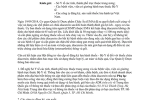 Công văn 5543/QLD-ĐK 2015 cập nhật thông tin dược lý chế phẩm chứa diacerein