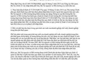 Công văn 995/BTNMT-TCMT năm 2015 nhập khẩu phế liệu