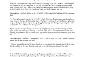 Công văn 1097/TCT-KK 2015 về tiếp nhận mẫu 06/GTGT