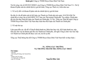 Công văn 1101/TCT-TTr 2015 Xử lý khoản lỗ phát sinh do chênh lệch tỷ giá hối đoái