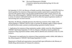 Official dispatch 2028/BYT-QLD effect of the official dispatch No. 5890/BYT-QLD