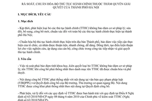 Kế hoạch 81/KH-UBND 2015 rà soát chuẩn hóa bộ thủ tục hành chính thuộc thẩm quyền Hà Nội