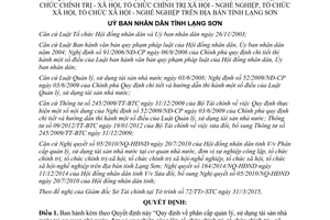 Quyết định 15/2015/QĐ-UBND quản lý sử dụng tài sản nhà nước Lạng Sơn