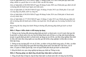 Thông tư 02/2015/TT-BXD hướng dẫn phương pháp định giá dịch vụ thoát nước