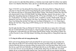 Thông báo 271/TB-BGTVT 2015 kiểm soát tải trọng phương tiện đường bộ bảo trì đường bộ