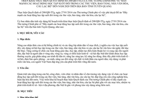 Kế hoạch 30/KH-UBND 2015 triển khai 208/QĐ-TTg học tập thư viện bảo tàng nhà văn hóa 2020 Tuyên Quang