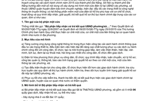 Hướng dẫn 208/HD-SNV 2015 mô hình một cửa điện tử tại Ủy ban nhân dân phường xã Đà Nẵng