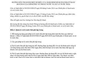 Thông tư 04/2015/TT-BXD hướng dẫn Nghị định 80/2014/NĐ-CP về thoát nước và xử lý nước thải