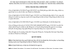 Quyết định 731/QĐ-TTCP 2015 chi trả nhuận bút phục vụ hoạt động của Cổng thông tin điện tử Thanh tra