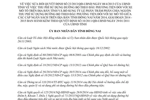Quyết định 04/2015/QĐ-UBND sửa đổi 23/2013/QĐ-UBND thu phí sử dụng đường bộ Đồng Nai