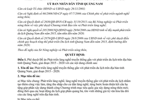 Quyết định 1222/QĐ-UBND 2015 Phát triển làng nghề truyền thống Quảng Nam 2015 2020