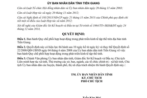 Quyết định 18/2015/QĐ-UBND Quy chế phối hợp hoạt động trong phát triển kinh tế tập thể Tiền Giang