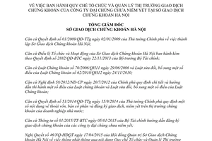 Quyết định 236/QĐ-SGDHN 2015 Thị trường chứng khoán công ty đại chúng chưa niêm yết Hà Nội