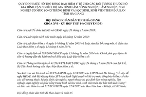 Nghị quyết 174/2015/NQ-HĐND hỗ trợ bảo hiểm y tế cho đối tượng thuộc hộ gia đình cận nghèo Hà Giang