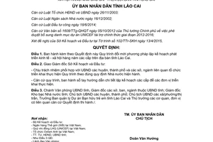 Quyết định 1131/QĐ-UBND 2015 đổi mới phương pháp lập kế hoạch phát triển kinh tế xã hội Lào Cai