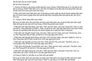 Thông báo 254/TB-BTC 2015 Danh sách doanh nghiệp thẩm định viên thẩm định giá